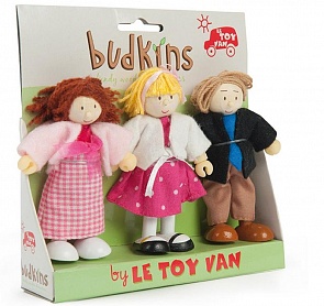 Набор кукол из дерева с одеждой – Семейство (Le Toy Van, BK914)